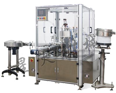 指甲油灌裝落塞旋蓋聯（lián）動一體（tǐ）機GXY-40